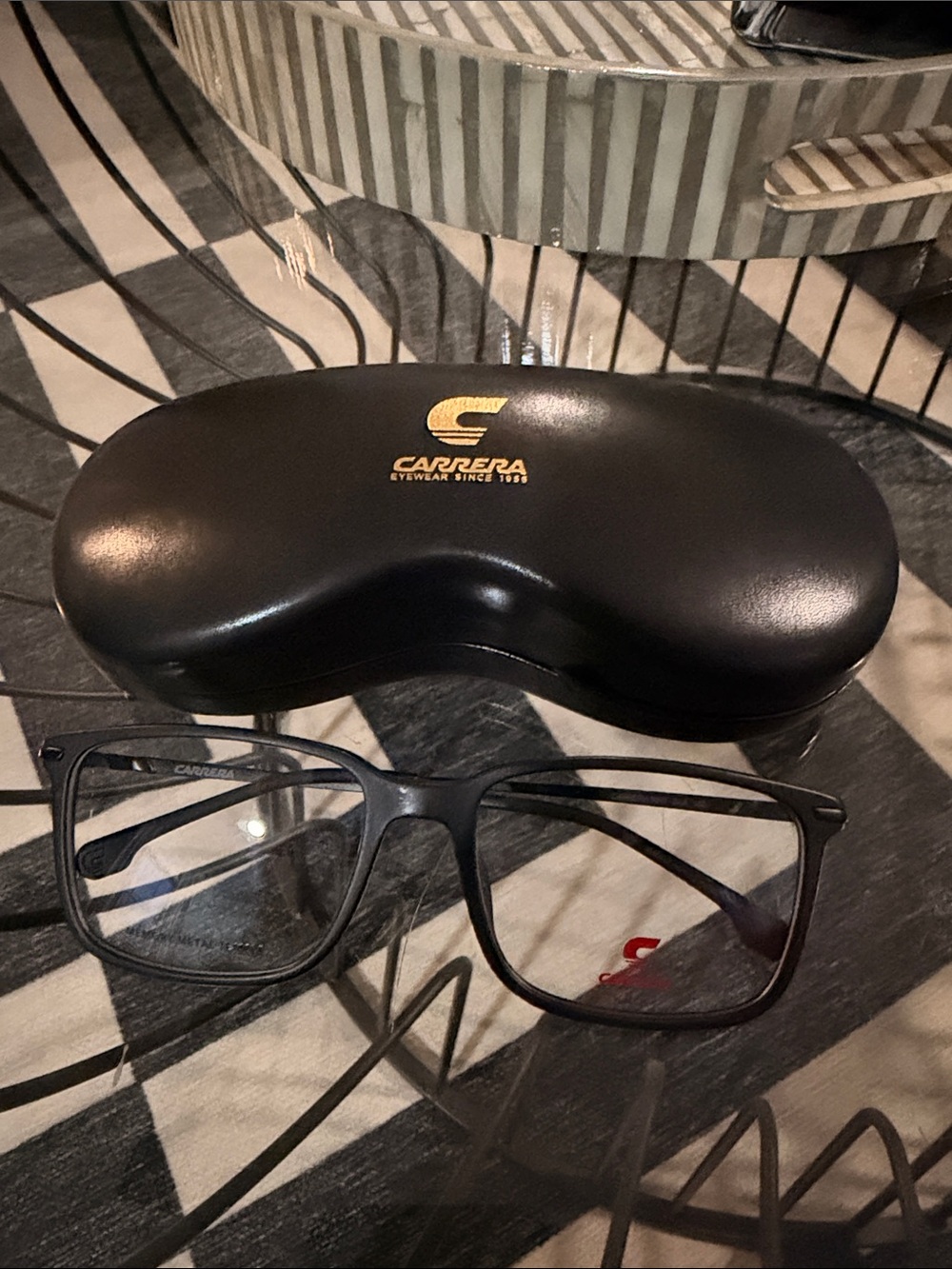 Carrera Black Frame Eyeglasses with Branded Case